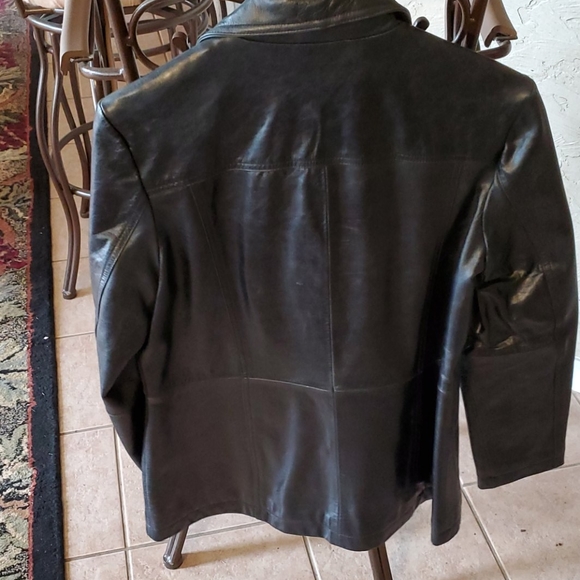Blazer Style Wilson's Black Leather Jacket Large - Picture 2 of 5